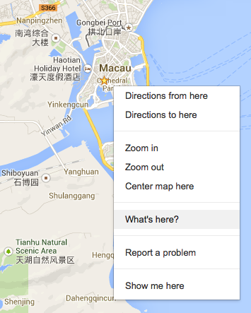Google map whats here