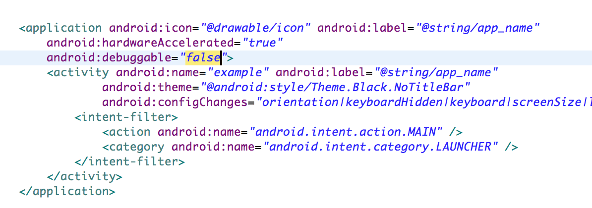 Manifest debuggable