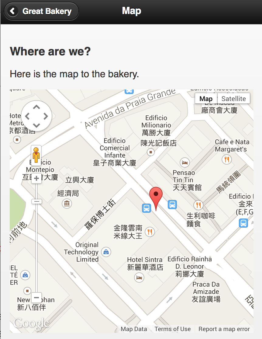 Bakery map
